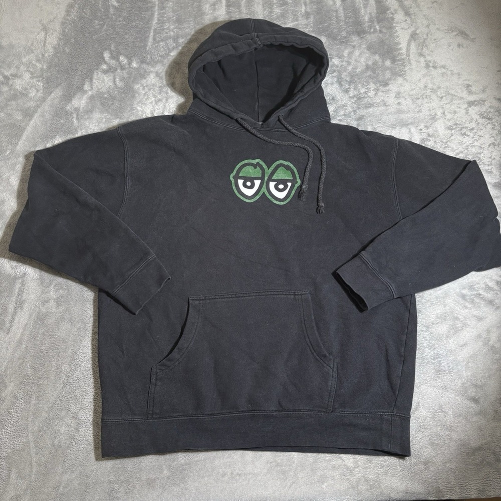 Vintage Y2K Krooked Skateboarding Mens Medium/Large Hoodie Graphic Black